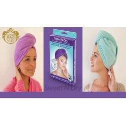 Lot de 2 serviettes microfibres pour cheveux Sweet'N Dry