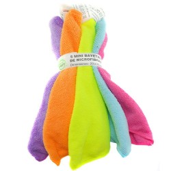 MINI LINGETTES MICROFIBRES LOT DE 5