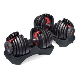 GOPLUS Lot de 2 Haltère de Musculation Poids Réglable,16 Disques